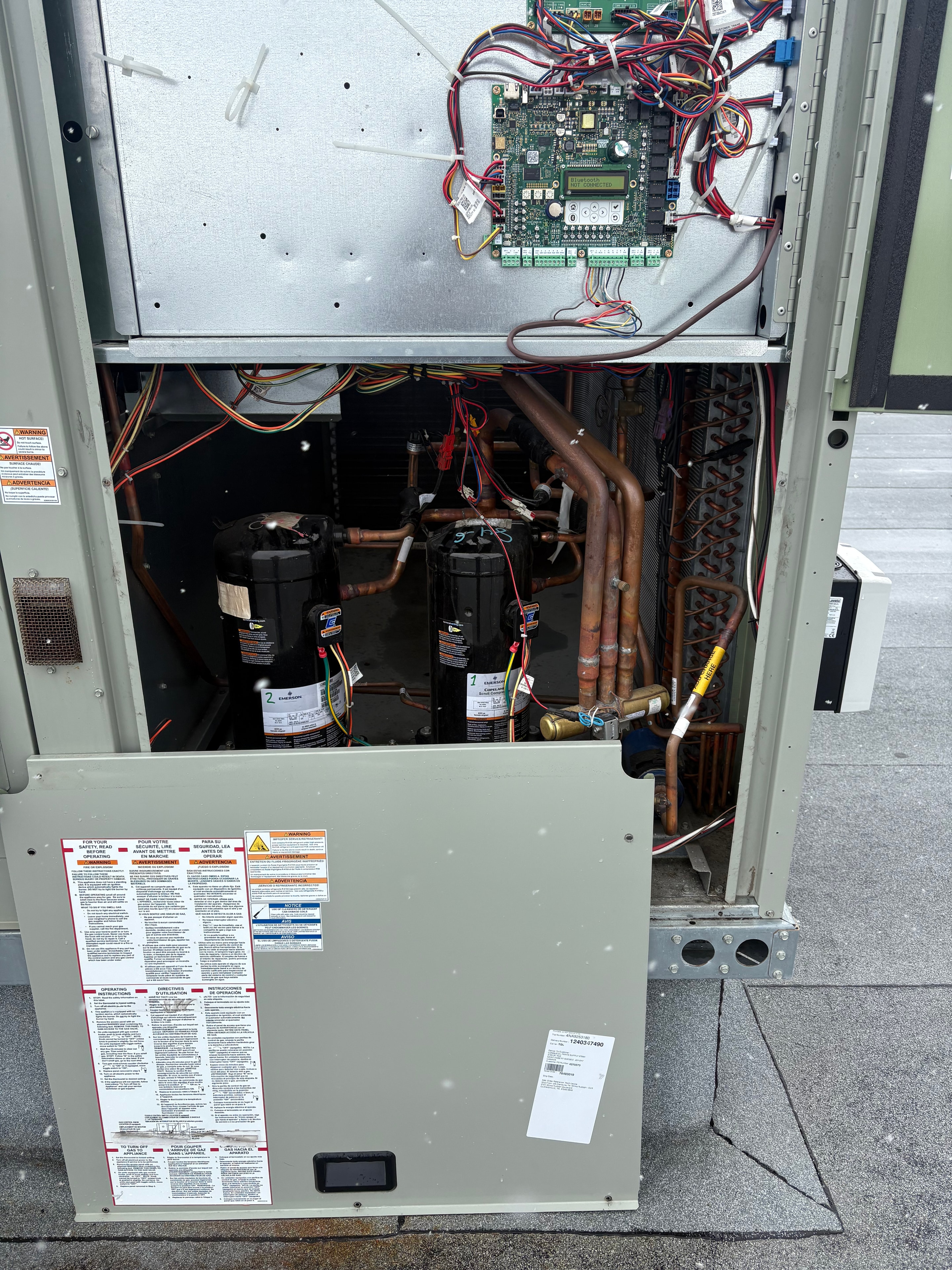 Intérieur unité HVAC commerciale ouverte